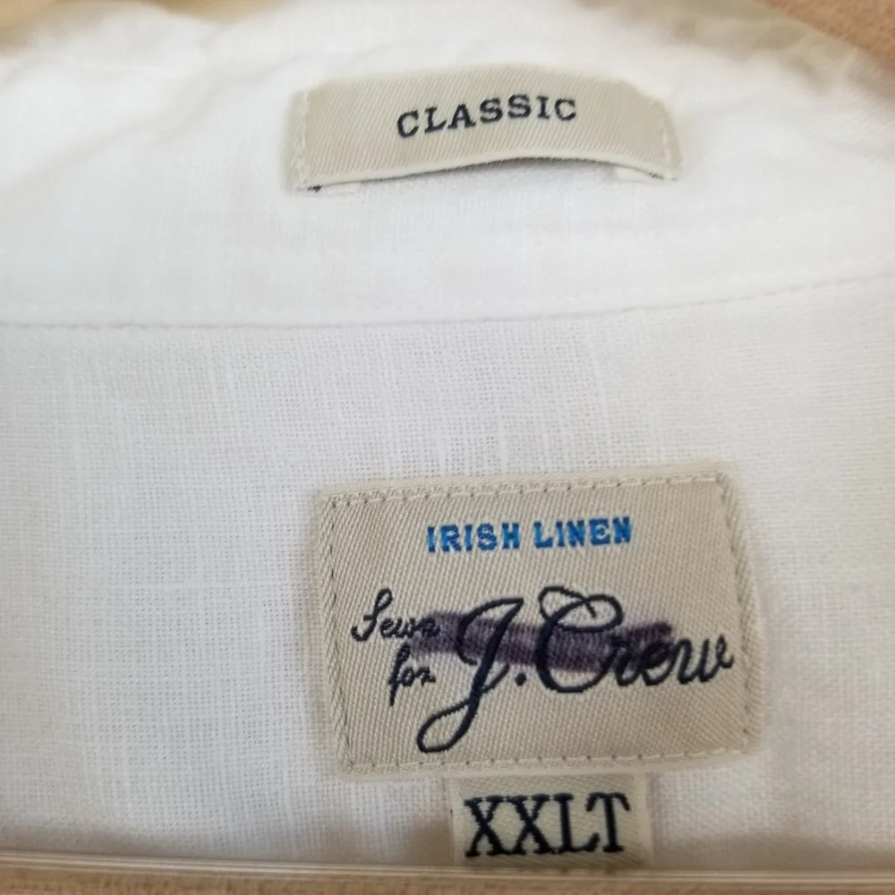 J Crew Baird McNutt Irish Linen Long Sleeve Shirt XXLT - Picture 6 of 8